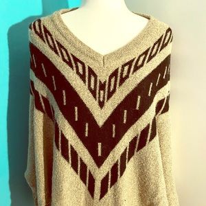 Aztec Pattern Poncho